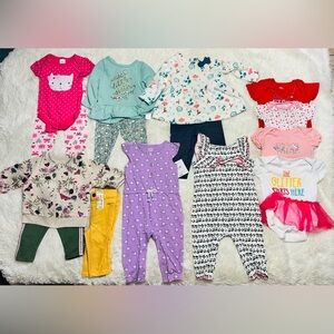 Baby girl clothing lot size 3-6 months